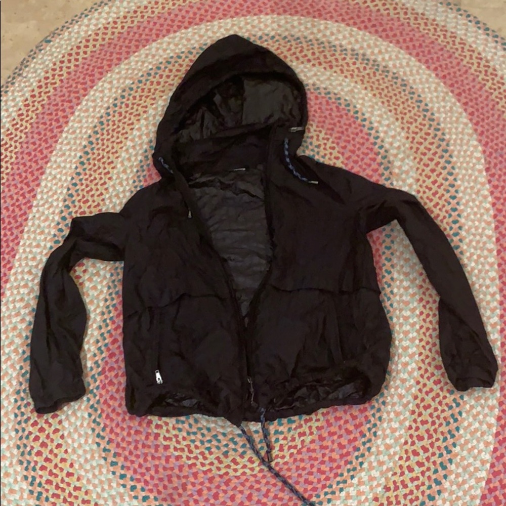 FREE PEOPLE black zip jacket